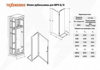 Комплектующие к ВРУ Отсек рубильника (ВРУ-3 (2000х800))