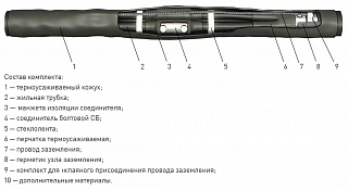 Муфта 4 СТП-1  (70-120)  с соединителями ZKabel