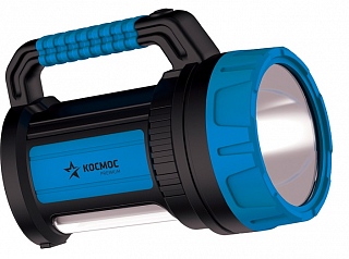 Фонарь аккумуляторный KOSMOS PREMIUM 7W LED, зарядка 220V/12V, USB зарядка телефона